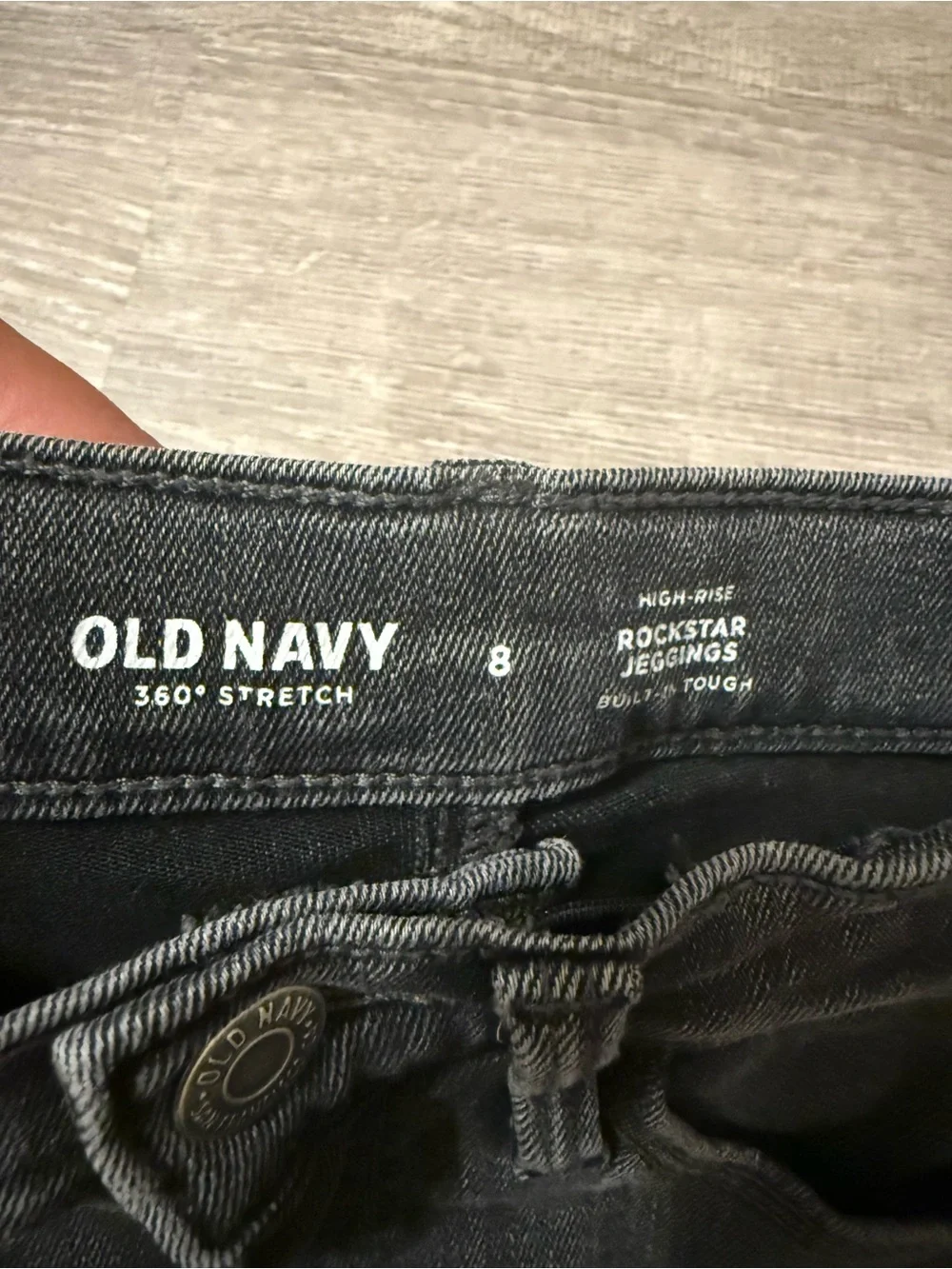 Old Navy Black Distressed high rise Rockstar Jeggings